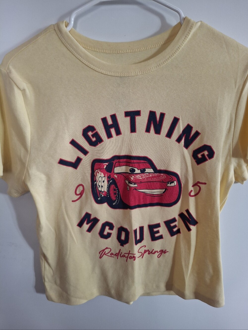 Disney Lightning McQueen Graphic Tee - Yellow with Red Print